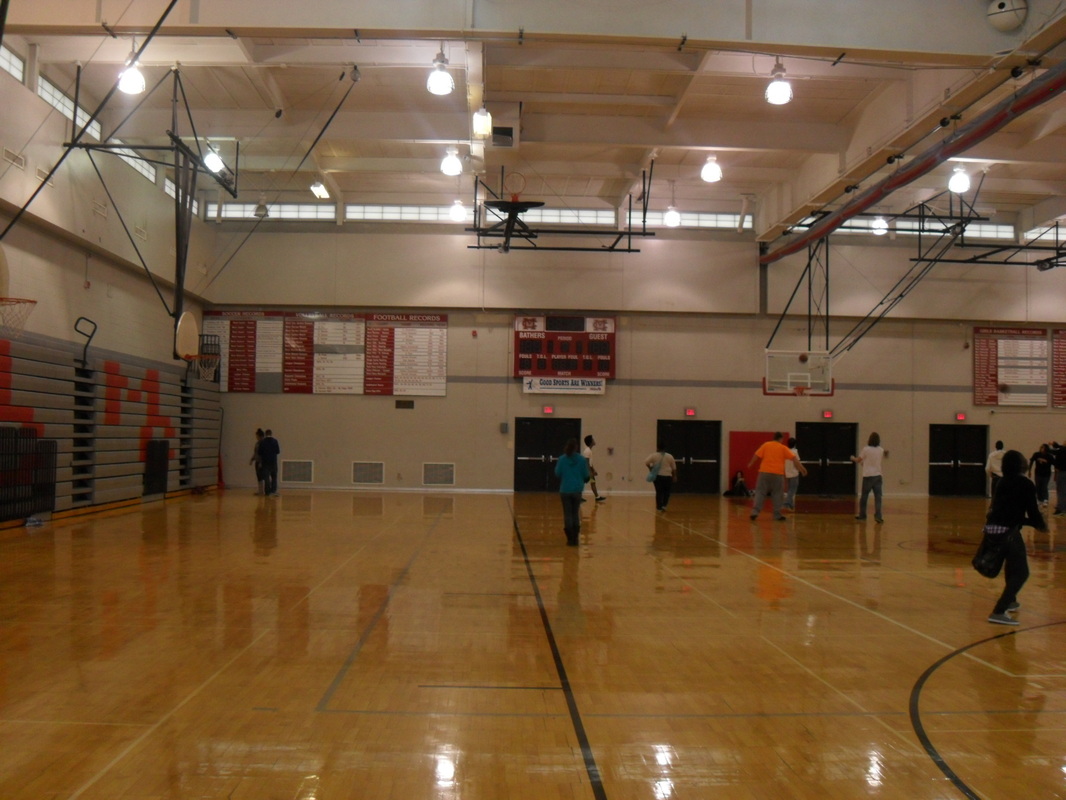 empty high school gym
