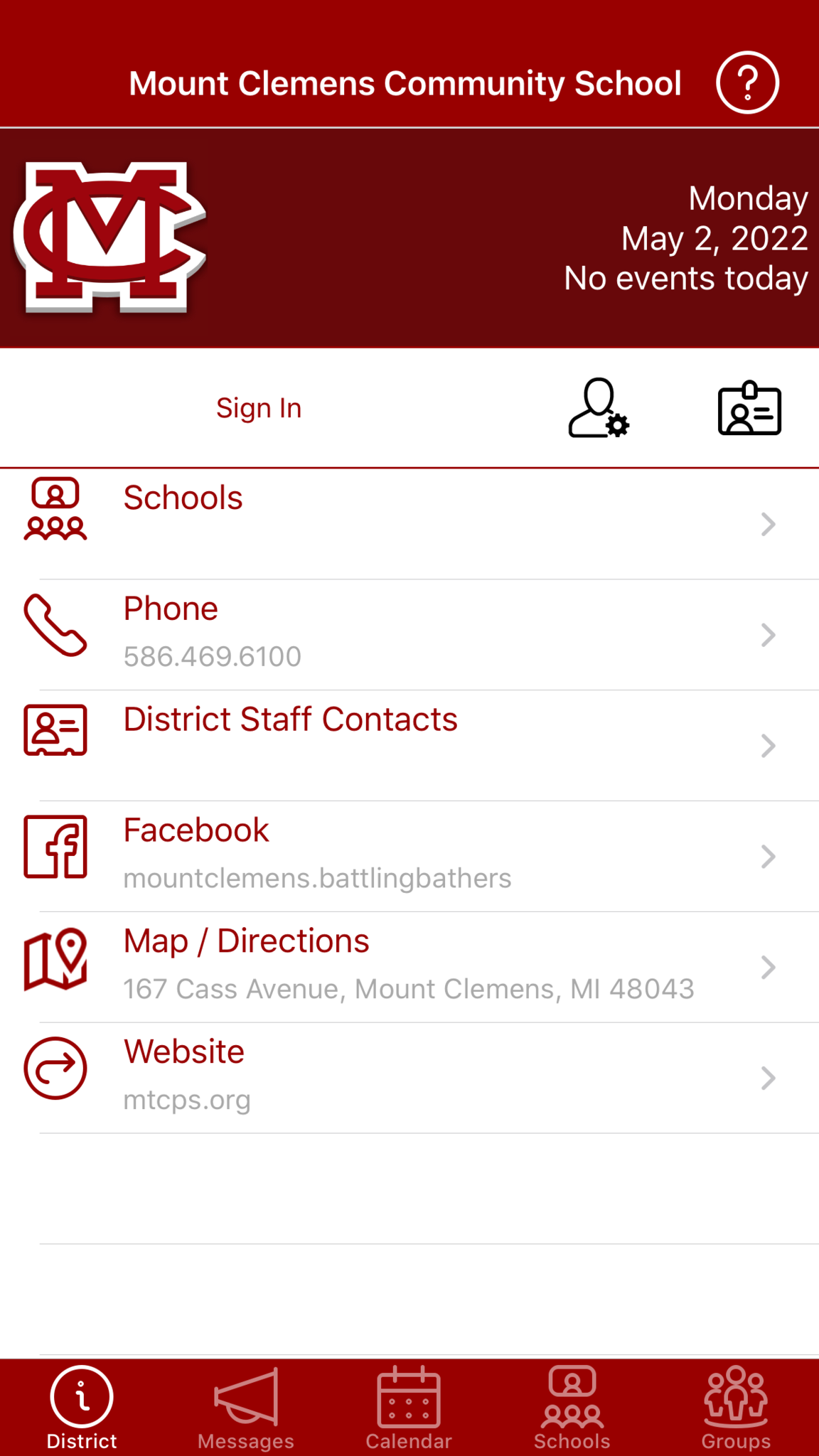 District Phone App